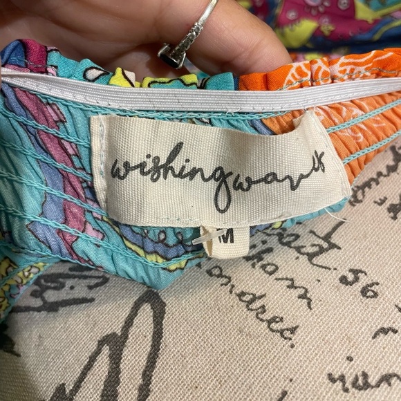 Wishing Waves Vibrant Orange and Blue Paisley Tiered Maxi Sundress Size Medium - Picture 2 of 7